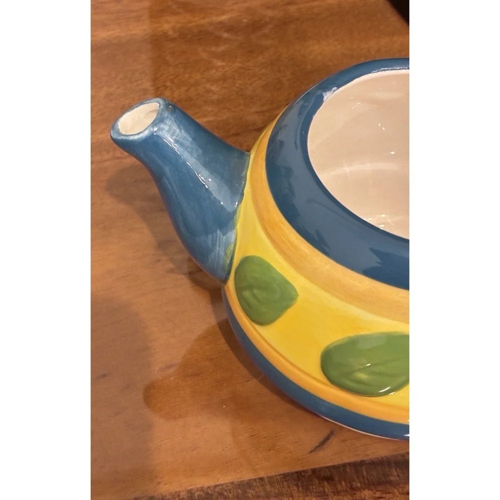 Floral Tea For One 4 Piece Set Stacking Teapot Cup‎ & Teabag Plate Ceramic Gift